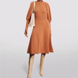 Zimmermann cashmere sweater dress -camel color size 2